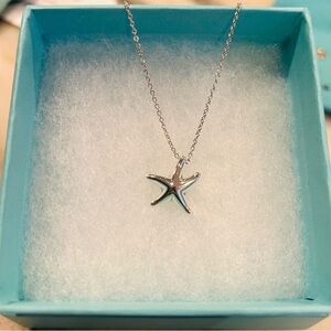 Tiffany & Co. Sterling Silver Starfish Pendant Necklace